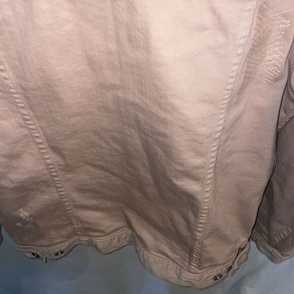 Adriano Goldshmied Women’s Distressed Jacket Size Medium Pink Denim Outdoors - Picture 12 of 12